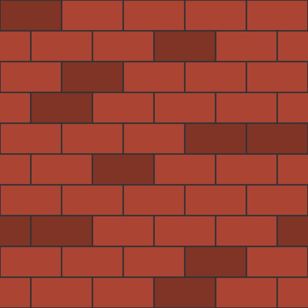 Seamless Terracotta Brick Tile Pattern Swatch vector
