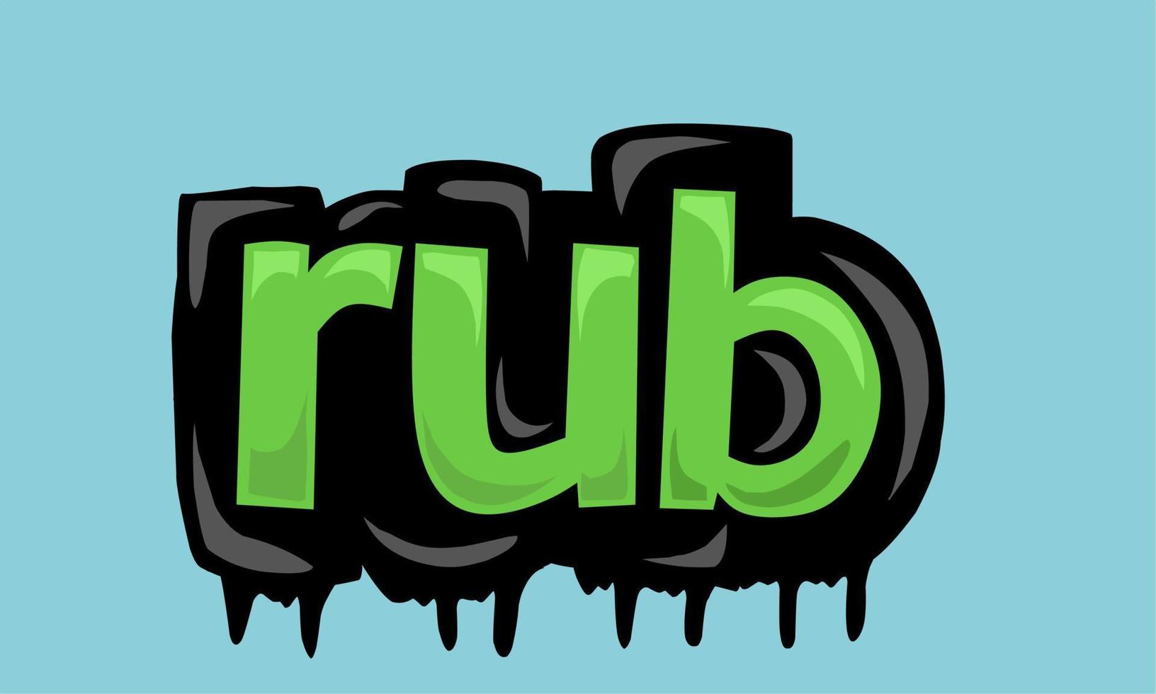 RUB background writing vector design