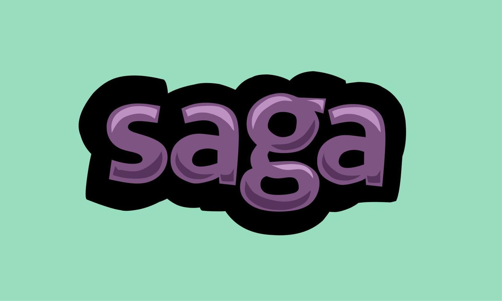 diseño de vector de escritura de fondo de saga