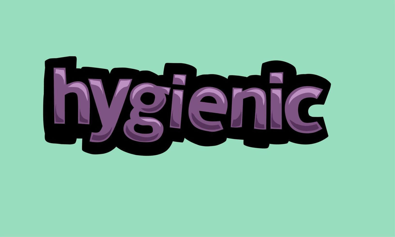 HYGIENIC background writing vector design