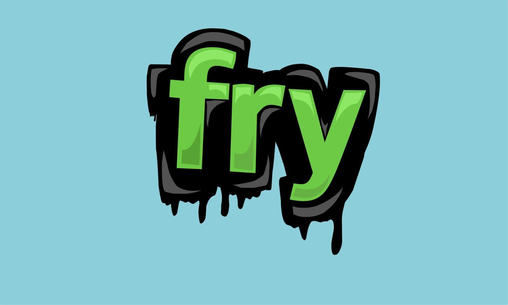 FRY background writing vector design