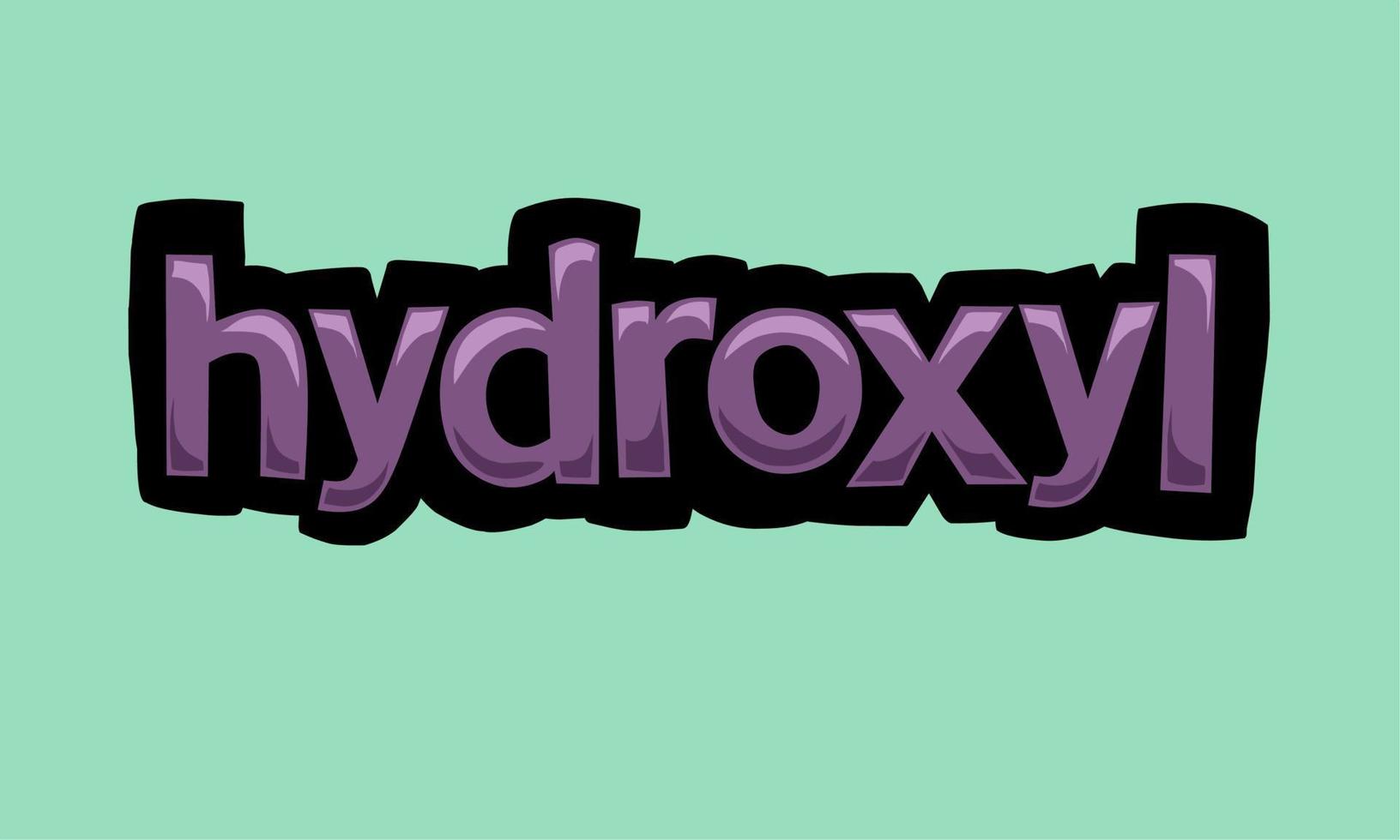 HYDROXYL background writing vector design