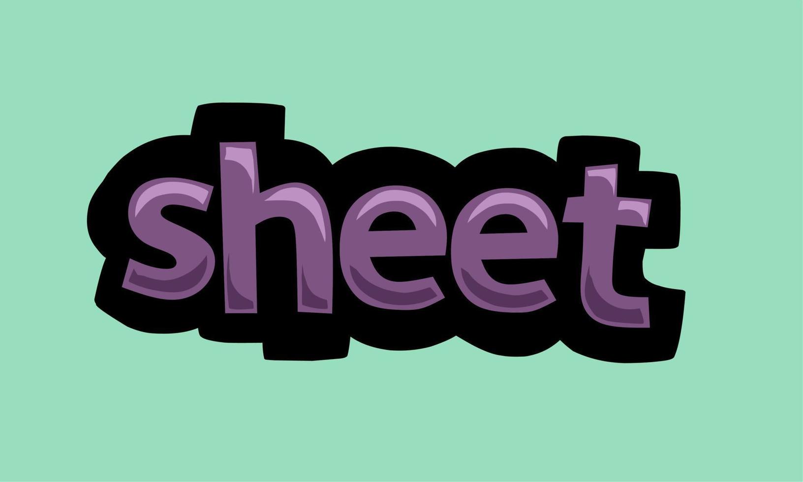 SHEET background writing vector design