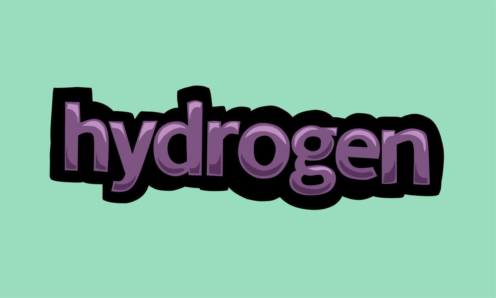 HYDROGEN background writing vector design