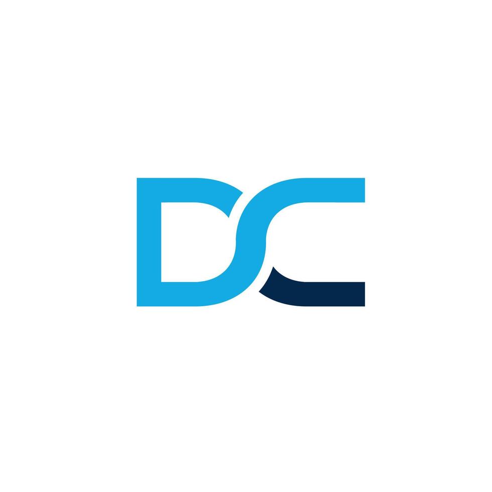 vector de diseño de logotipo de letra inicial de dc. vector profesional