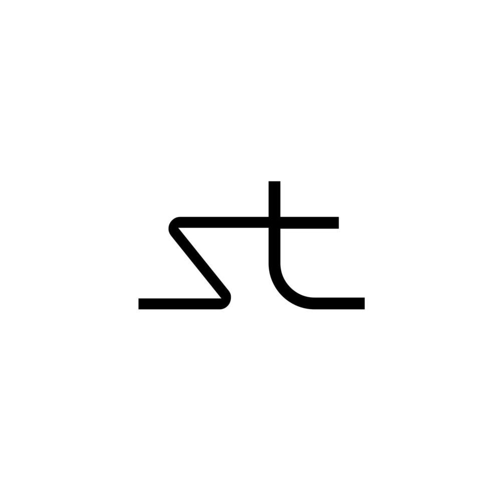 letter st initial logo template vector illustration icon element Pro Vector