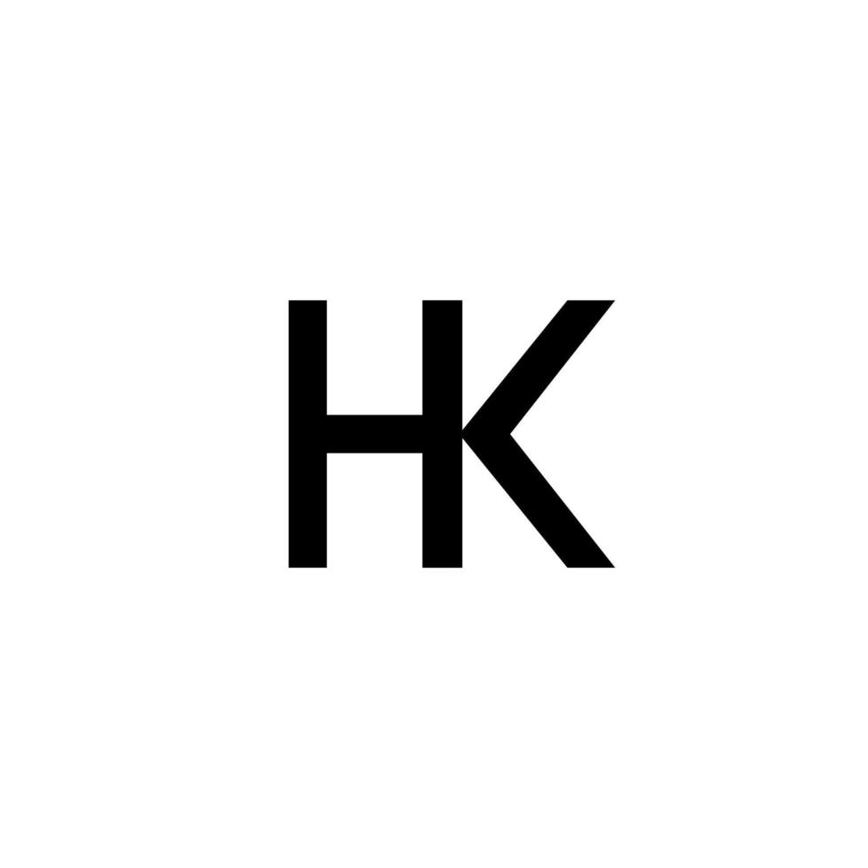 letra hk logotipo inicial plantilla vector ilustración icono elemento pro vector