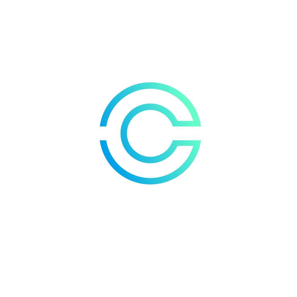 logotipo degradado c icono de diseño de letras del alfabeto para el vector profesional de la empresa
