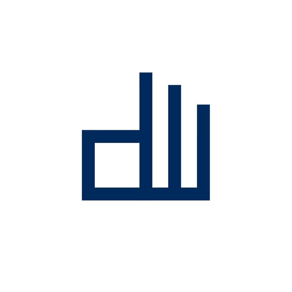 dw or wb initial letter logo design vector. Pro Vector