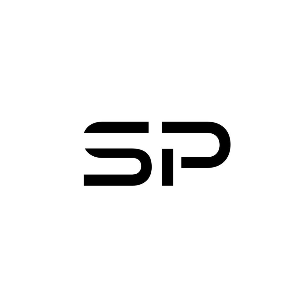 letra sp logotipo inicial plantilla vector ilustración icono elemento pro vector