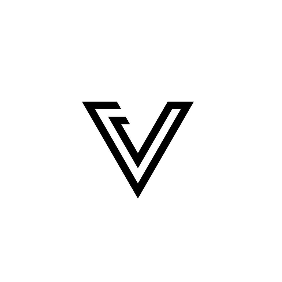 Letter V Abstract Design Free Vector