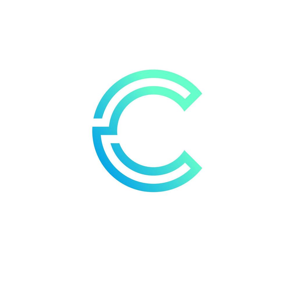 logotipo degradado c icono de diseño de letras del alfabeto para el vector profesional de la empresa
