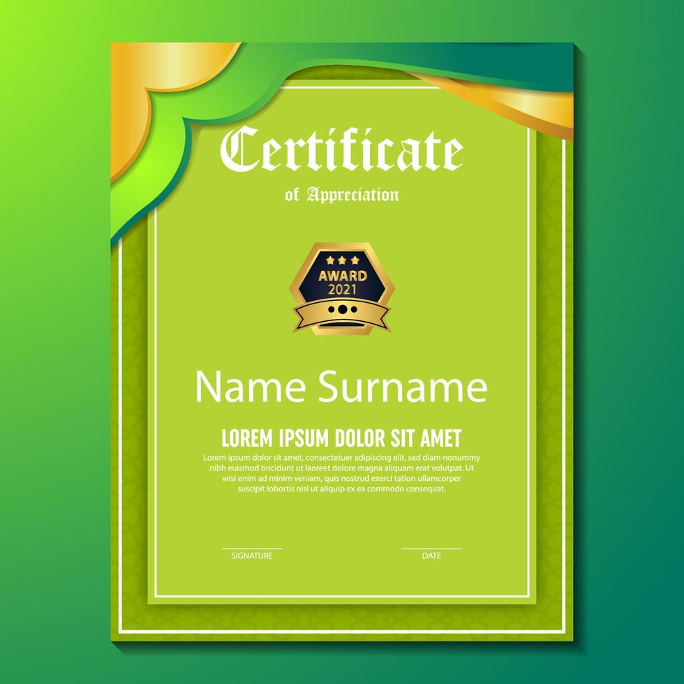 Modern Design Certificate layout concept. Simple elegant and luxurious elegant modern design diploma background vector award certificate template