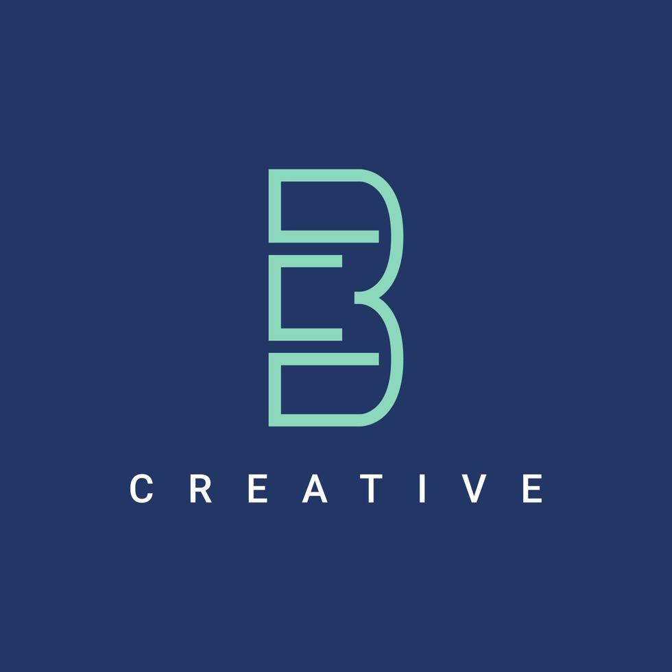 Creative logo design with letter B. Simple and clean logo vector template