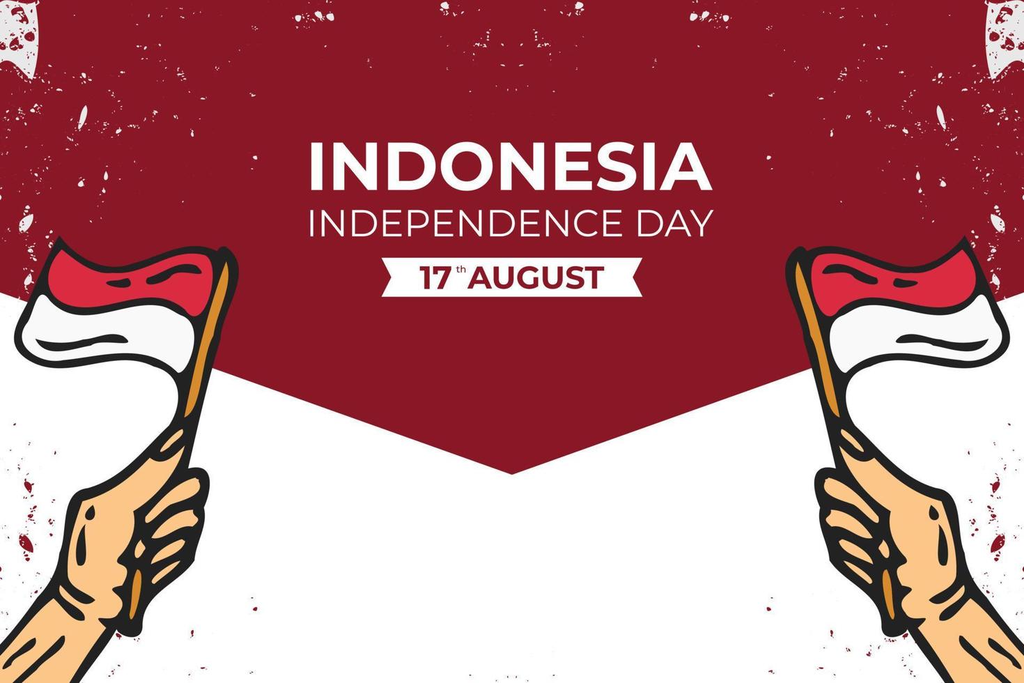 17 August Indonesia Independence Day Happy Background Vector, Suitable For Poster, Banner, Greeting Card, Etc. vector
