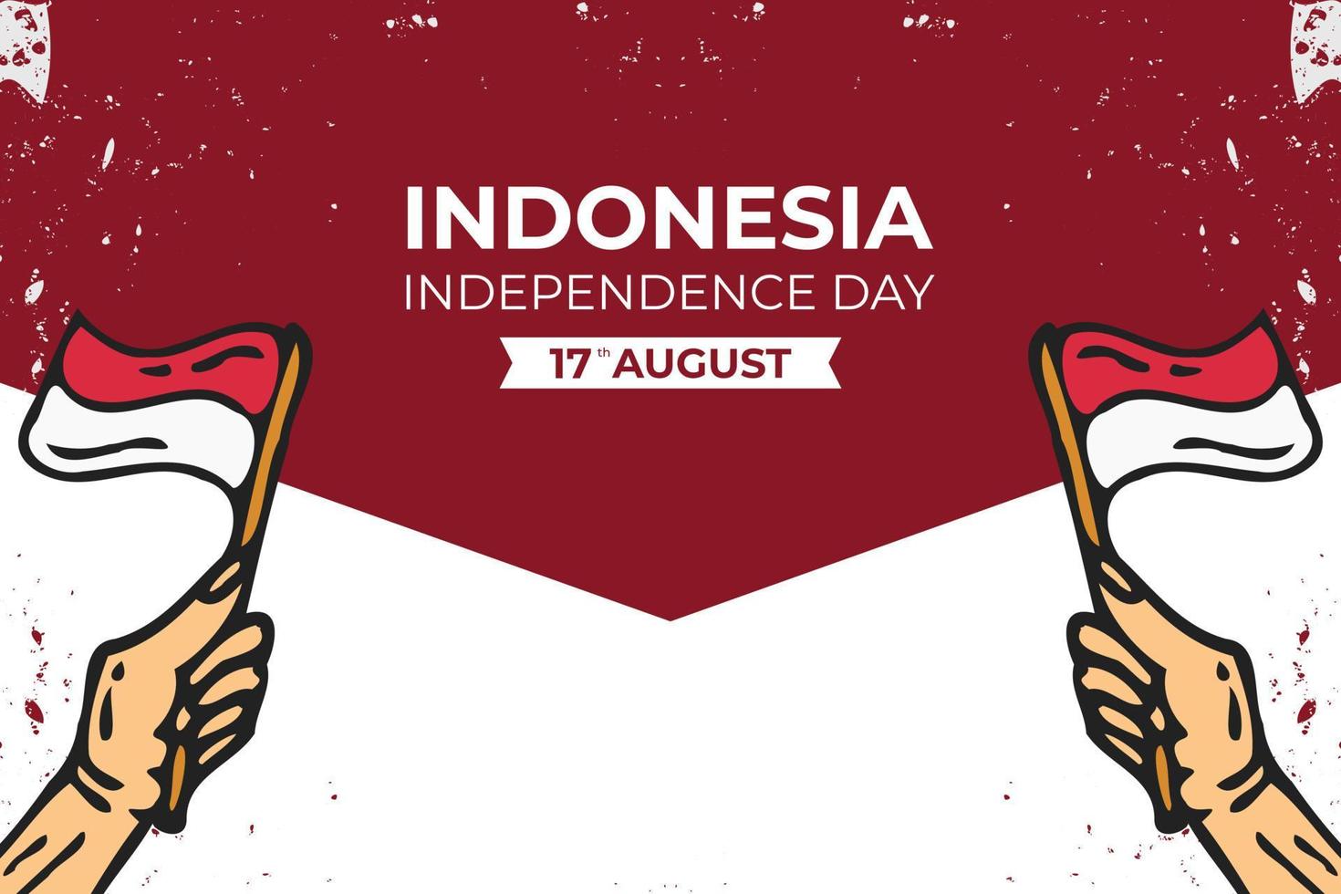 17 de agosto vector de fondo feliz del día de la independencia de indonesia, adecuado para afiches, pancartas, tarjetas de felicitación, etc.