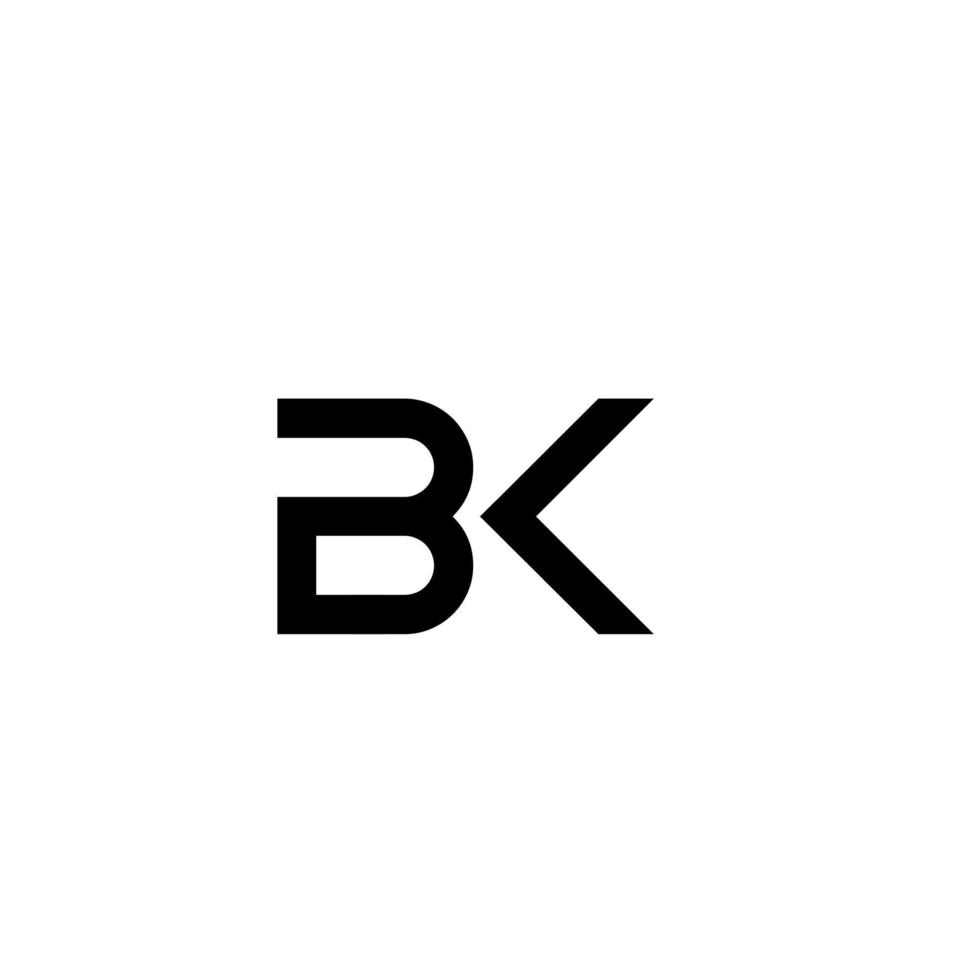 vector de diseño de logotipo de letra inicial bk. vector profesional