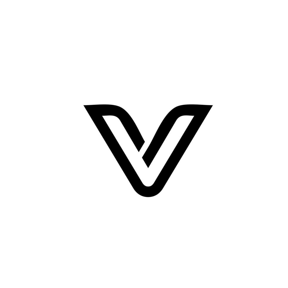 Letter V Abstract Design Free Vector