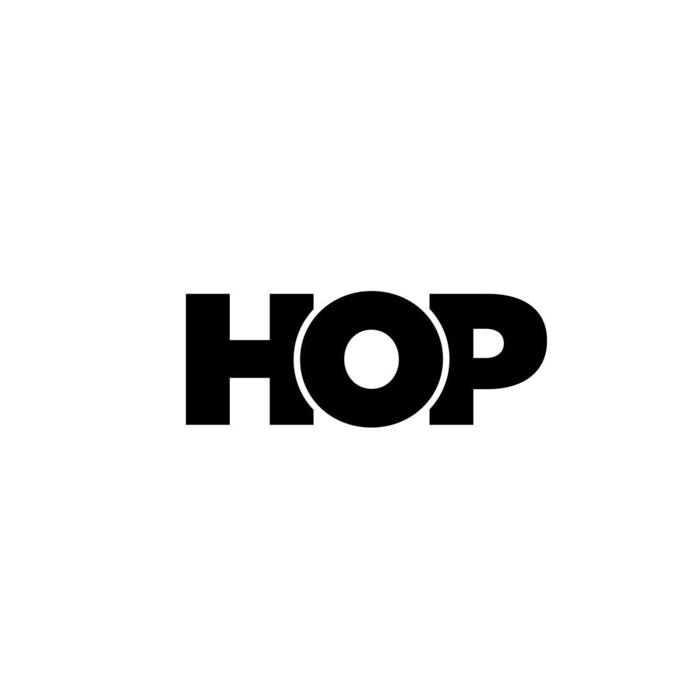 letra hop inicial logo plantilla vector ilustración icono elemento pro vector