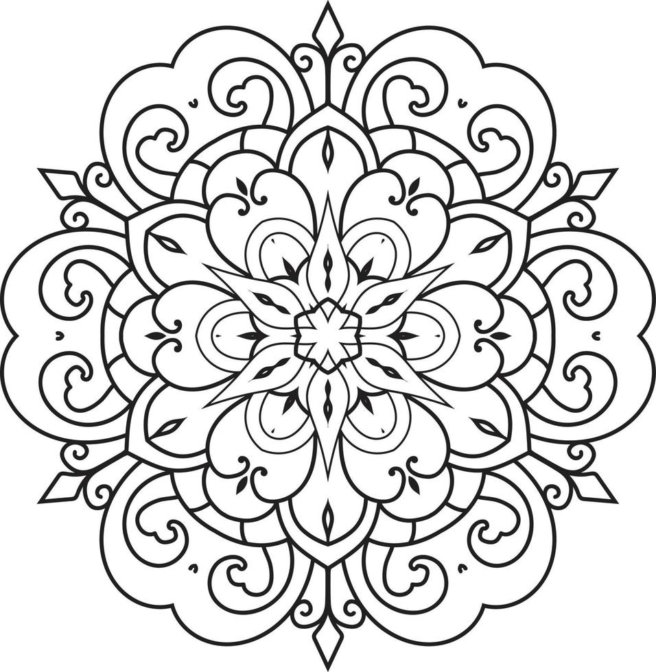 Round flower mandalas white Free Vector