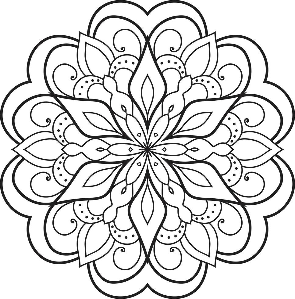 Round flower mandalas white Free Vector