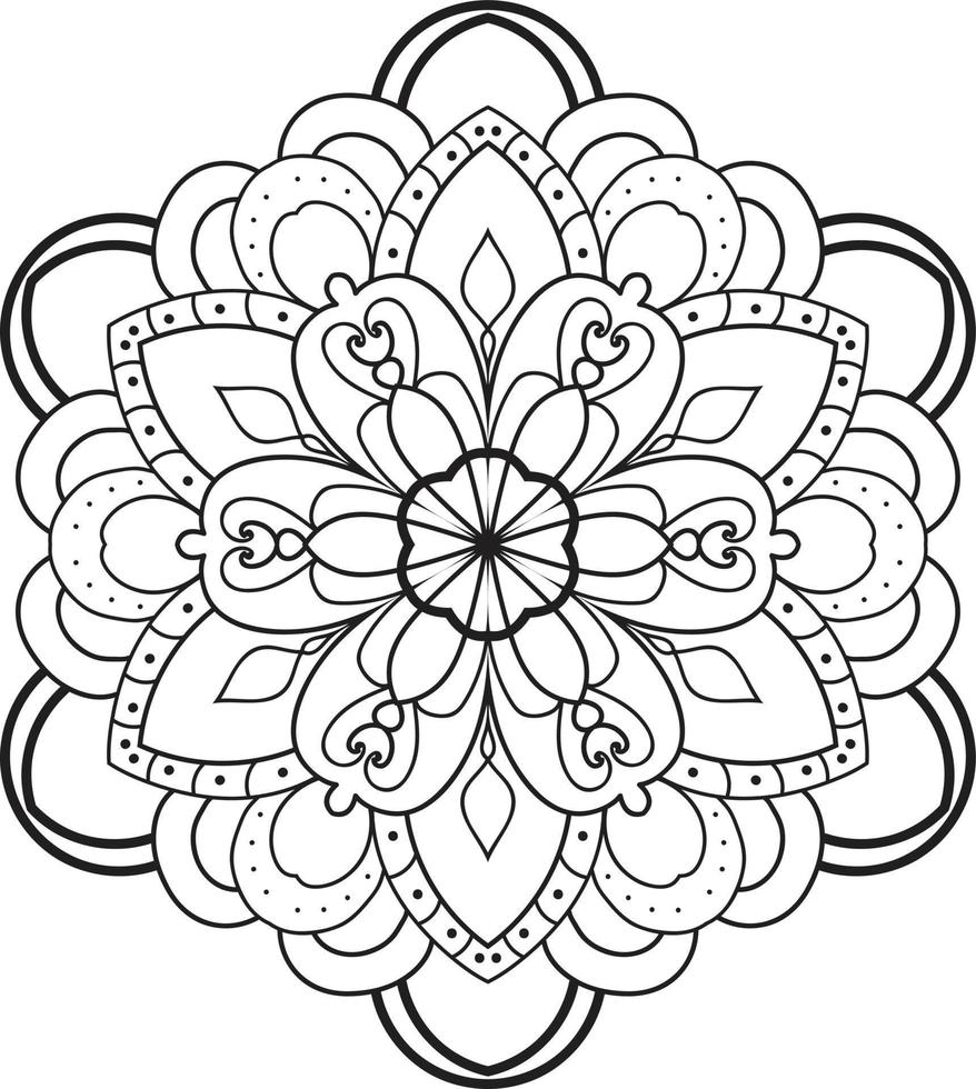Round flower mandalas white Free Vector