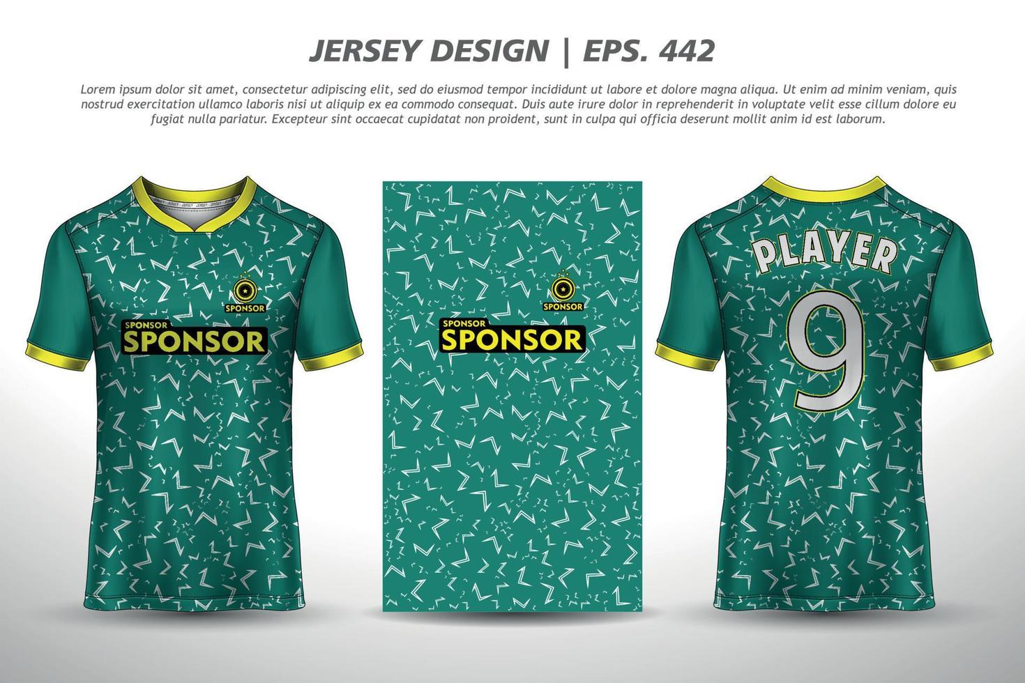 Soccer jersey football design sublimation sport t shirt design Premium Vector collection for racing, cycling, gaming, motocross