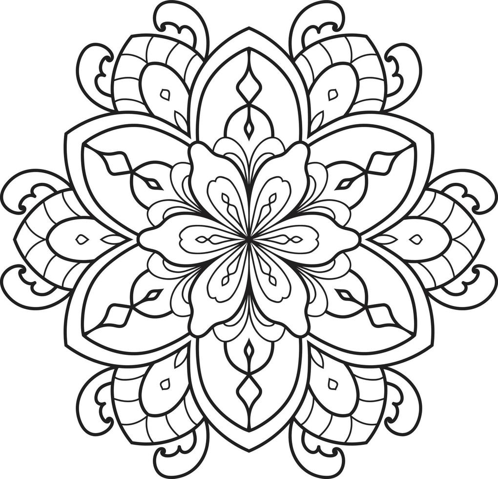 Round flower mandalas white Free Vector