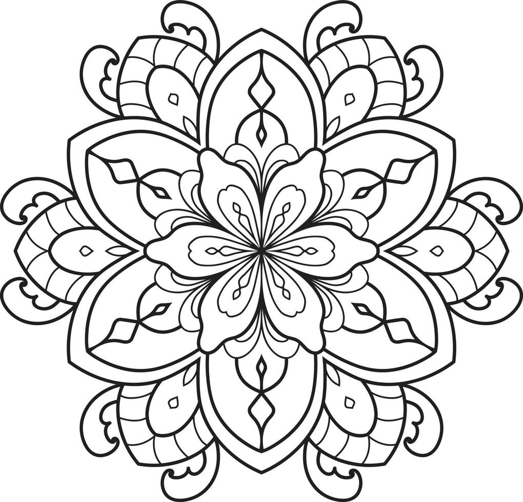 Round flower mandalas white Free Vector