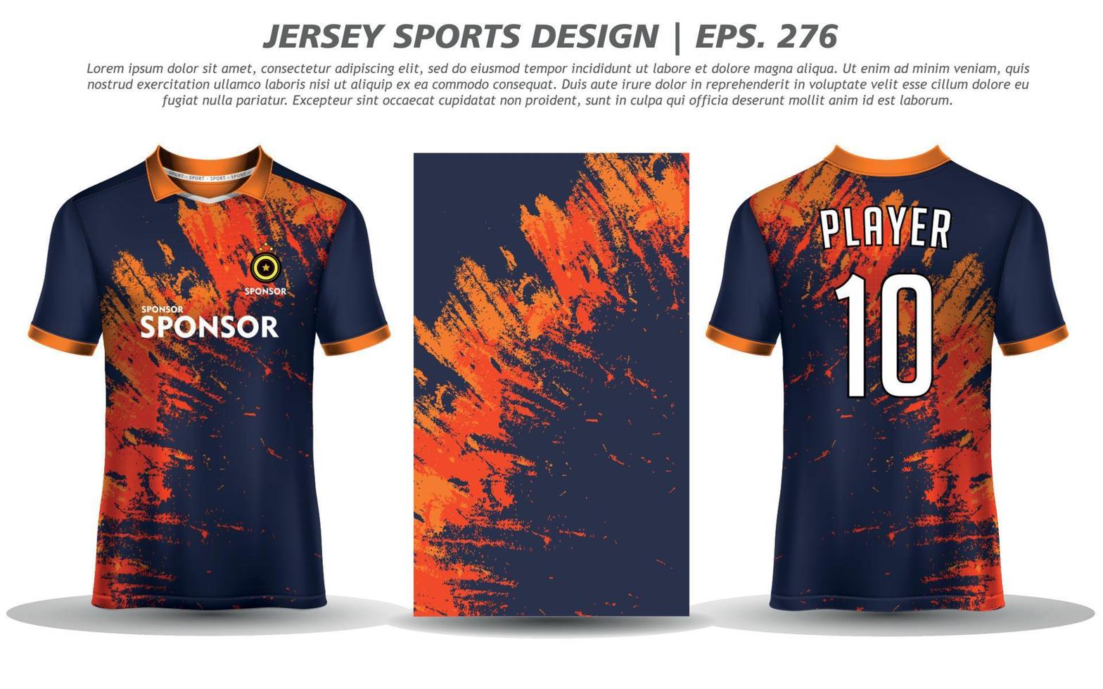 Premium Vector  Orange color football jersey racing jersey design template  tshirt