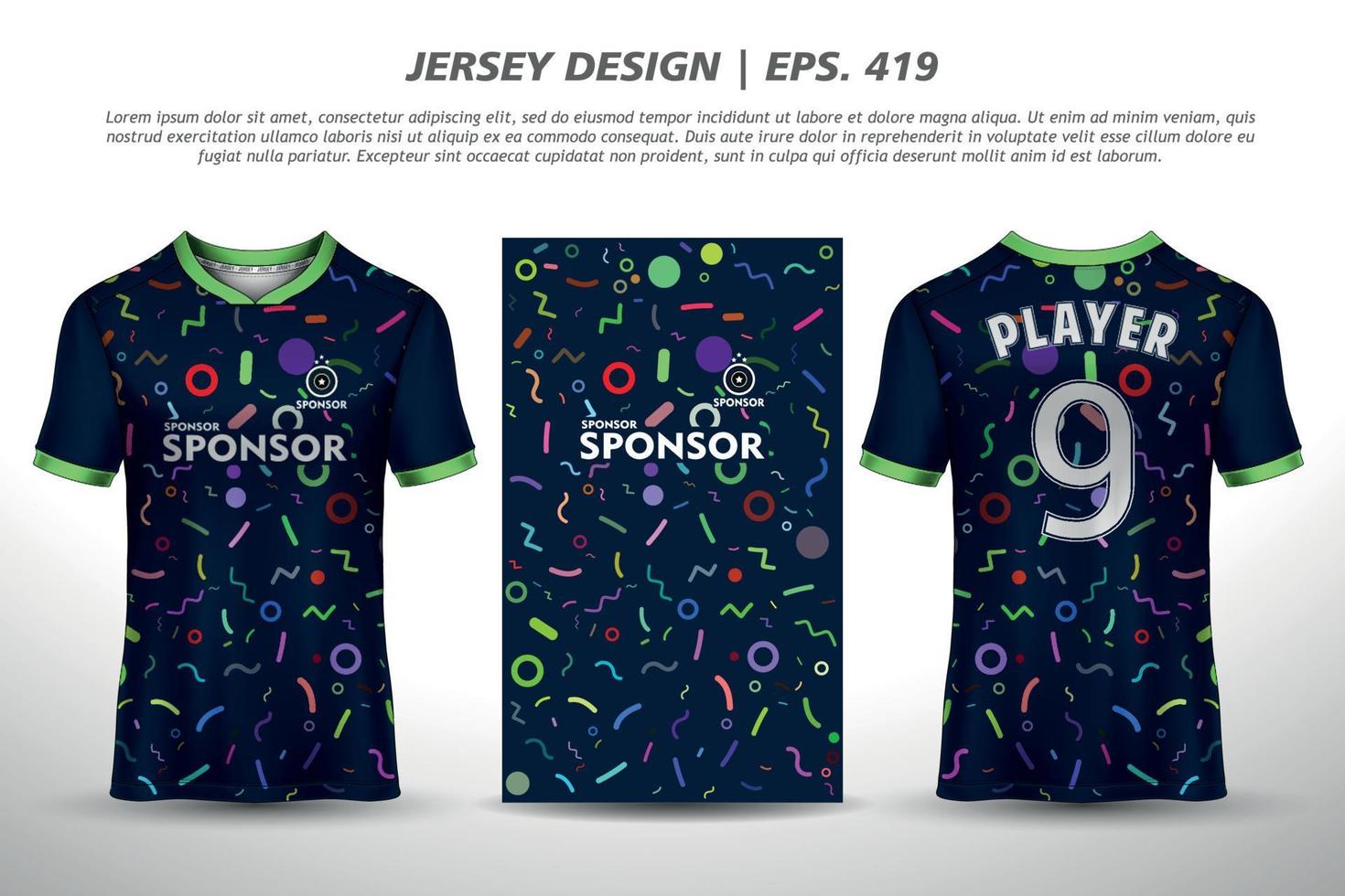camiseta de fútbol diseño de fútbol sublimación diseño de camisetas deportivas colección de vectores premium para carreras, ciclismo, juegos, motocross