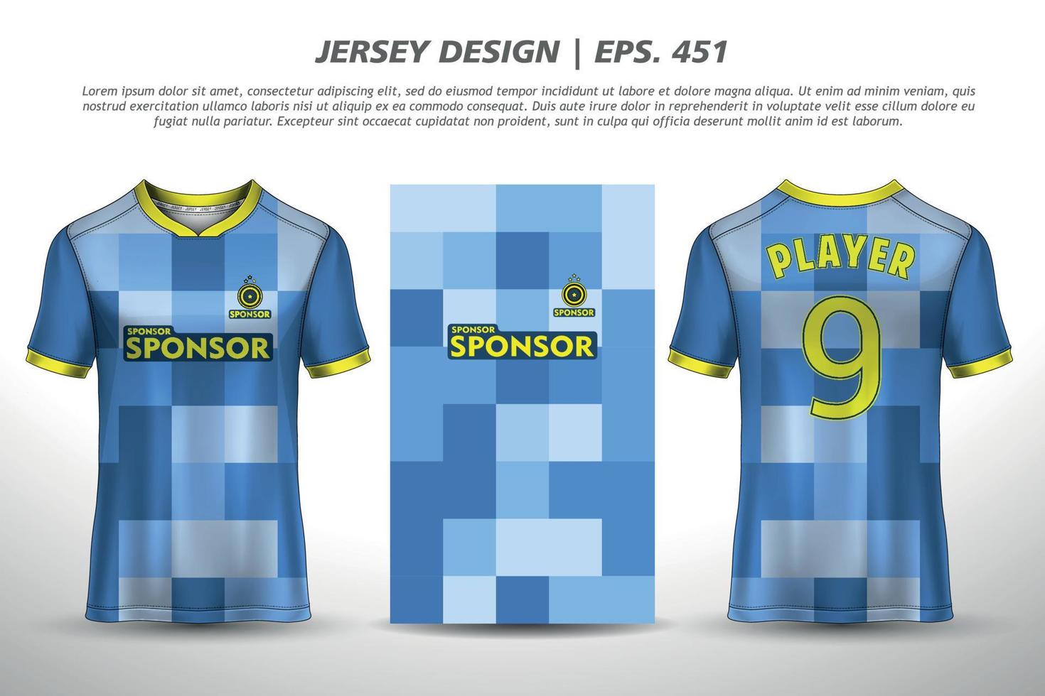 Premium Vector  Template racing jersey design blue football jersey