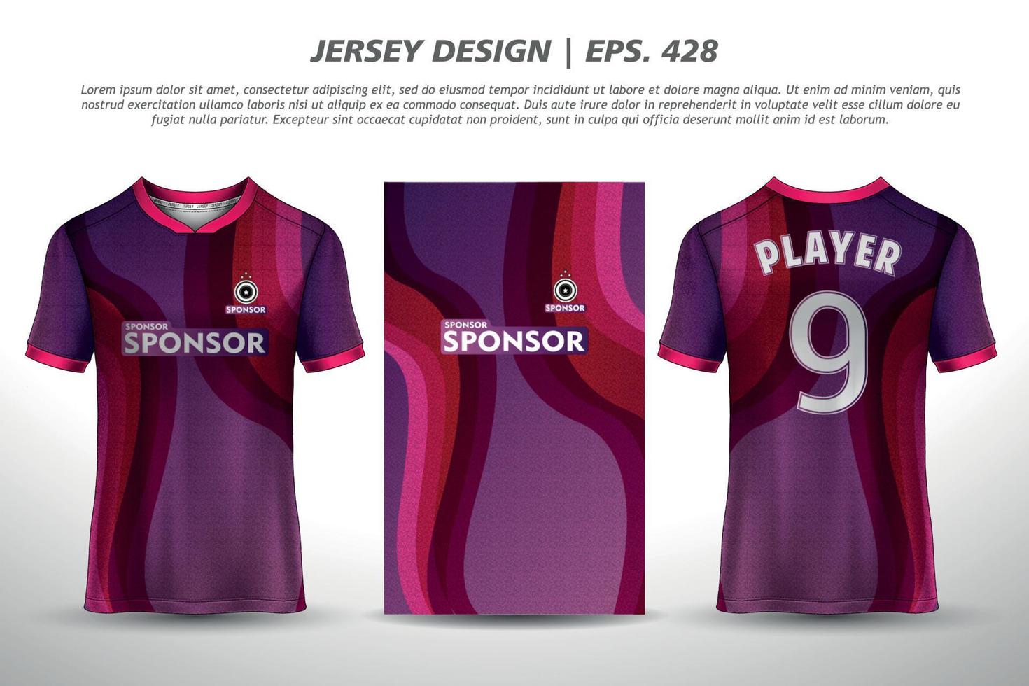 Soccer jersey football design sublimation sport t shirt design Premium Vector collection for racing, cycling, gaming, motocross