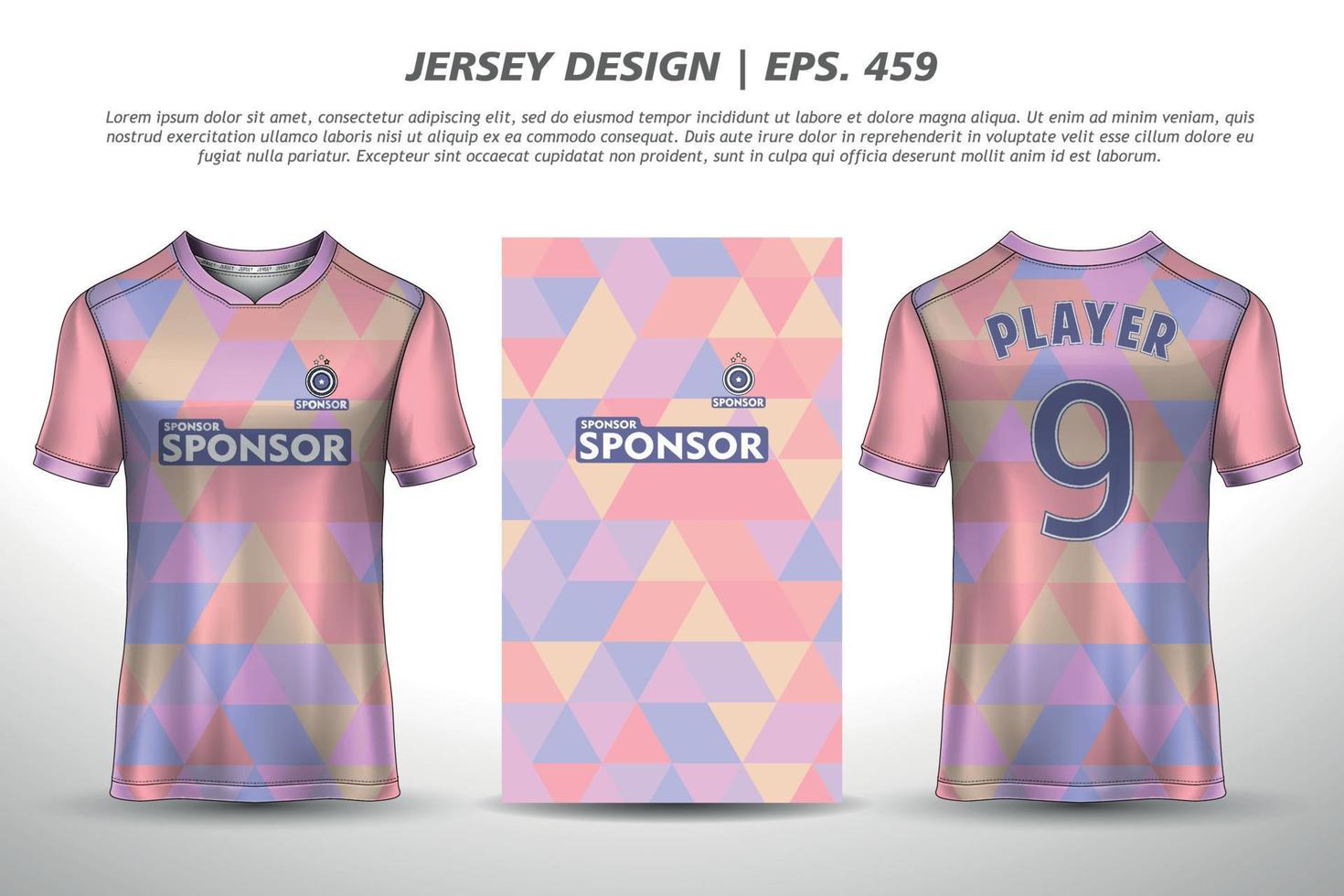 Soccer jersey football design sublimation sport t shirt design Premium Vector collection for racing, cycling, gaming, motocross