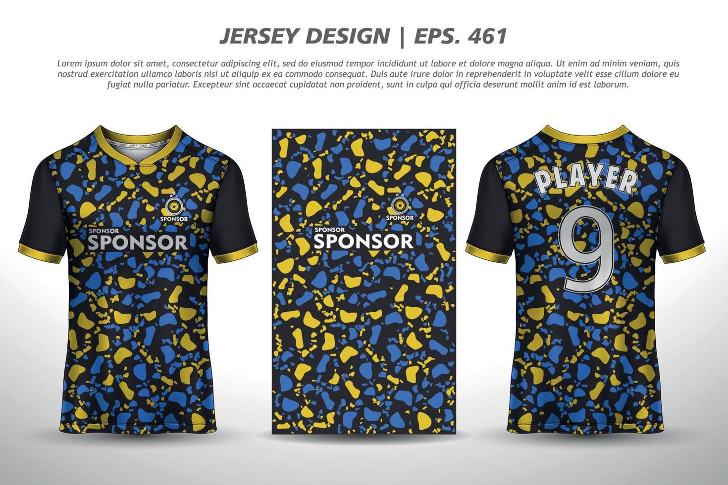 Jersey design sublimation t shirt Premium geometric pattern Incredible Vector collection for Soccer football racing cycling gaming motocross sports