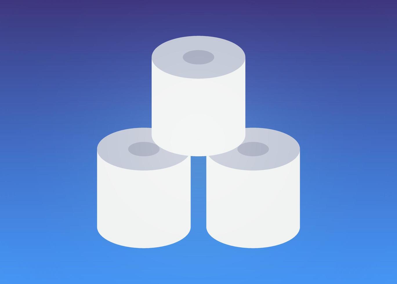 Paper roll of toilet paper and healthy paper roll concept flat vector illustration.