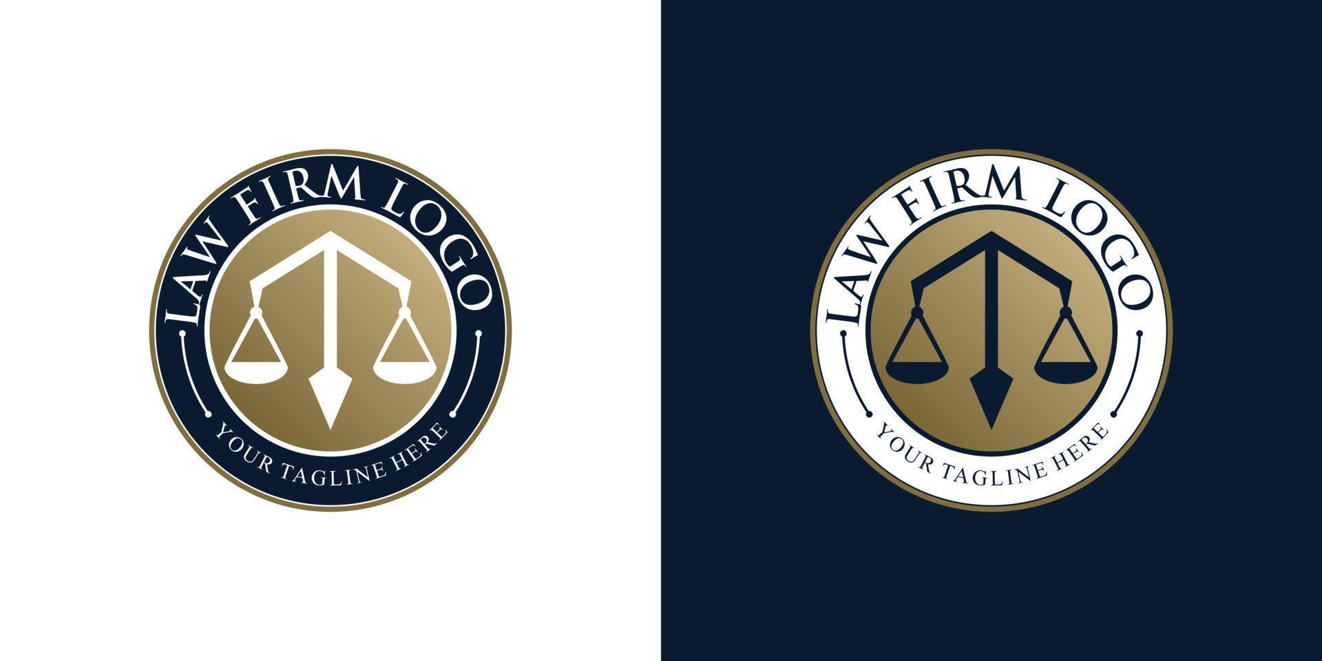 Justice logo design concept vector