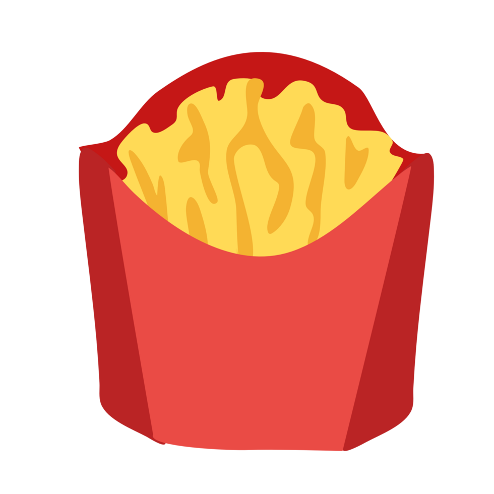 archivo png de dibujos animados de papas fritas