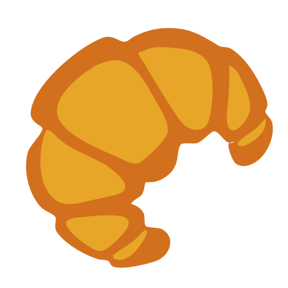 archivo png de postre croissant de dibujos animados