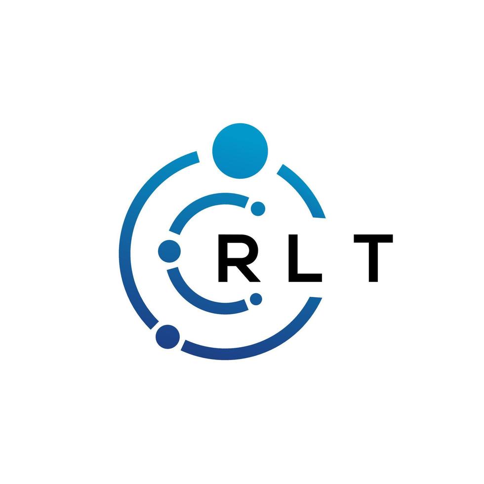 diseño de logotipo de tecnología de letra rlt sobre fondo blanco. Rlt letras iniciales creativas concepto de logotipo. diseño de letra rlt. vector