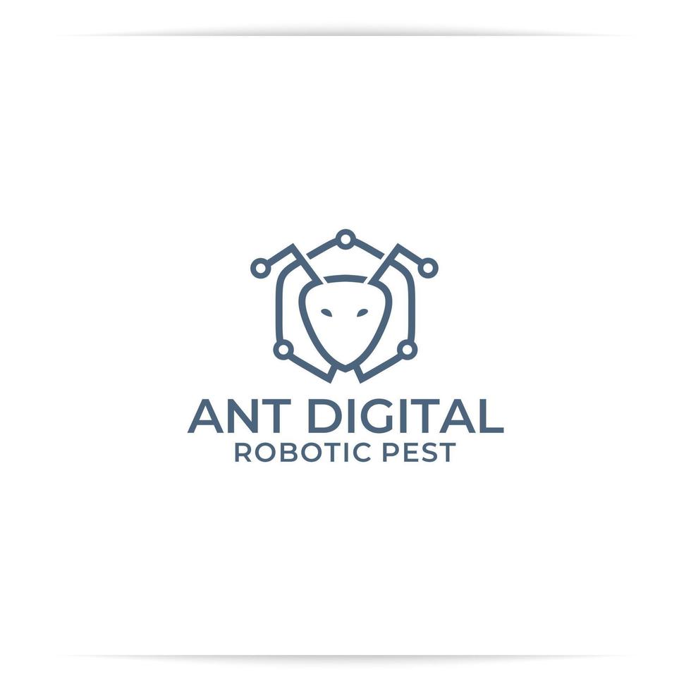 logo design ant technology, line robotic, data, digital, connect, abstract vector. vector