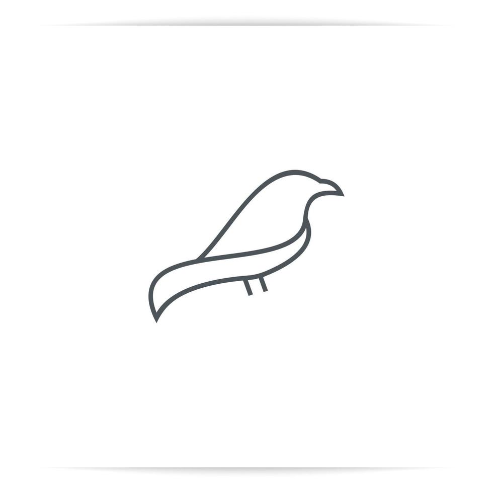 logo abstract crow line vector