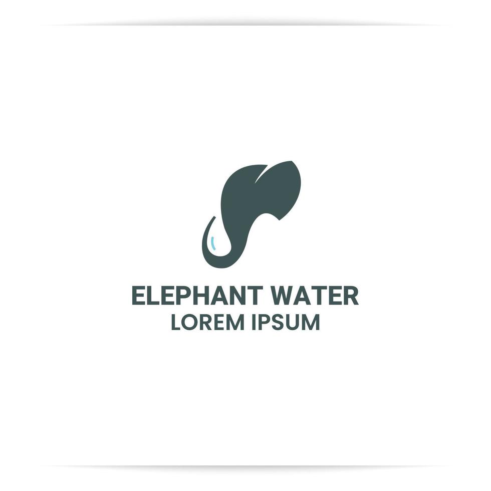 diseño de logotipo elefante agua vector
