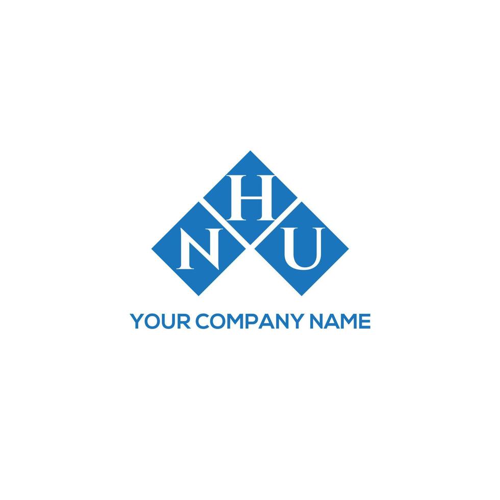 NHU letter logo design on WHITE background. NHU creative initials letter logo concept. NHU letter design. vector