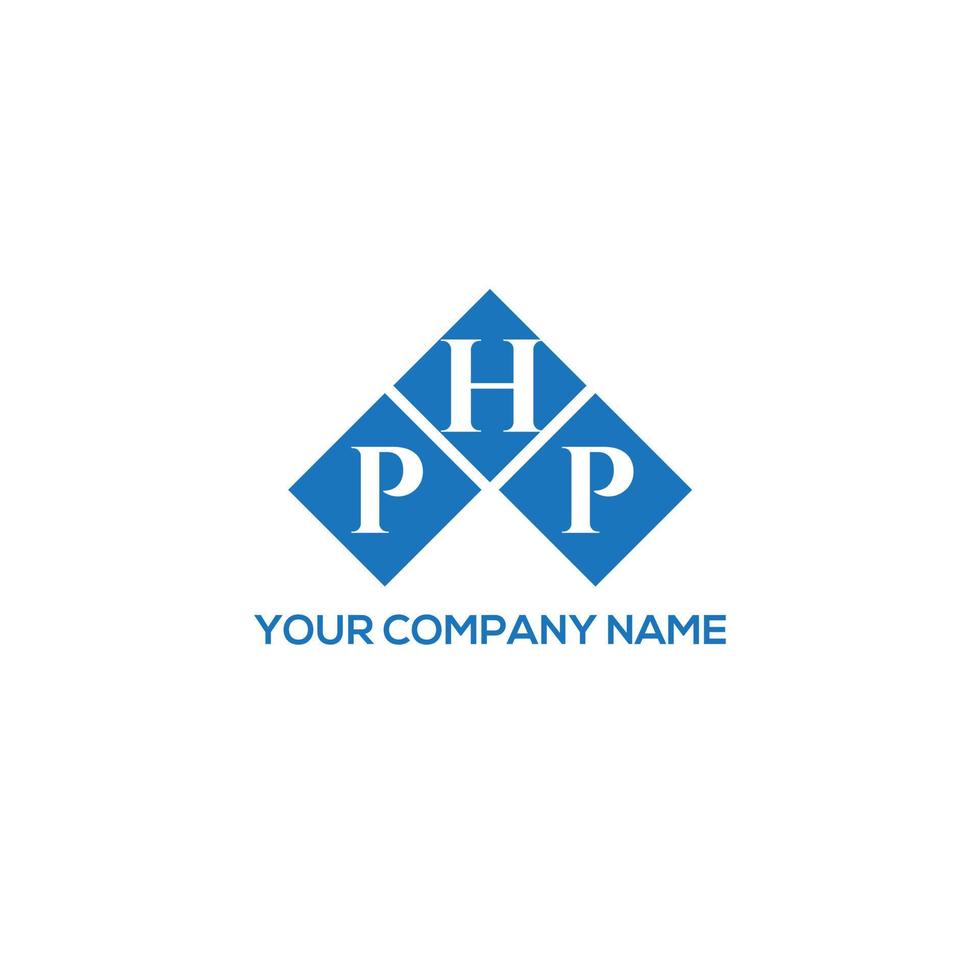 PHP letter logo design on WHITE background. PHP creative initials letter logo concept. PHP letter design. vector