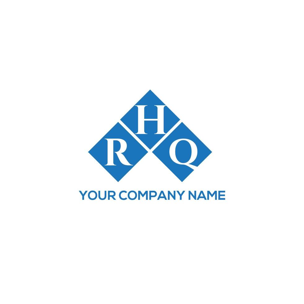 diseño de logotipo de letra rhq sobre fondo blanco. concepto de logotipo de letra de iniciales creativas rhq. diseño de letra rhq. vector