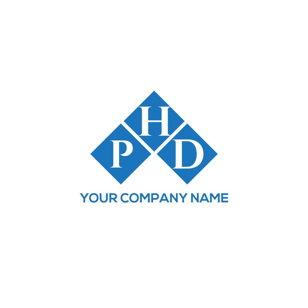 PHD letter logo design on WHITE background. PHD creative initials letter logo concept. PHD letter design. vector