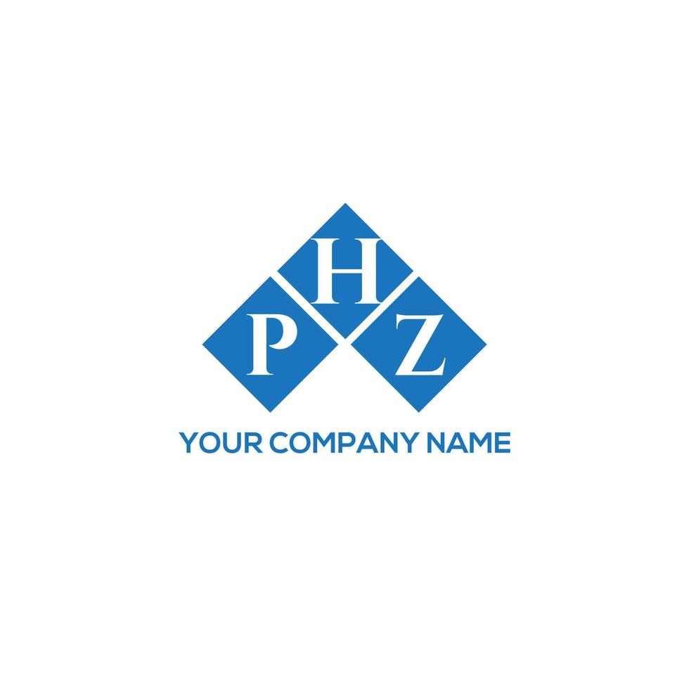 PHZ letter logo design on WHITE background. PHZ creative initials letter logo concept. PHZ letter design. vector