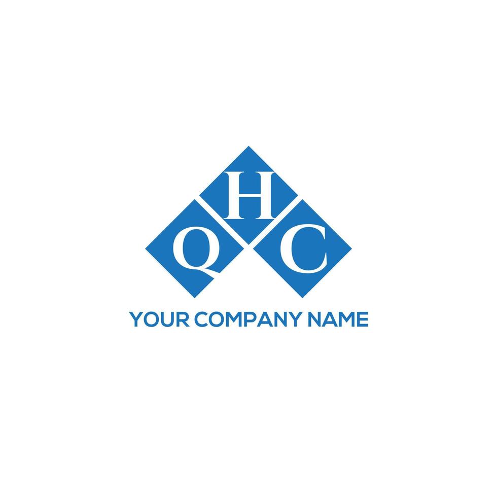 QHC letter logo design on WHITE background. QHC creative initials