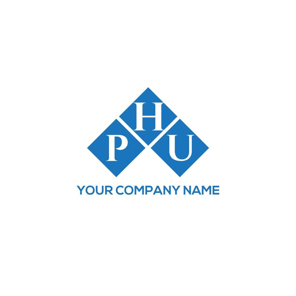 PHU letter logo design on WHITE background. PHU creative initials letter logo concept. PHU letter design. vector